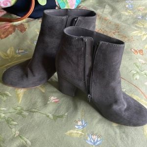Steve Madden suede like booties with block heel
